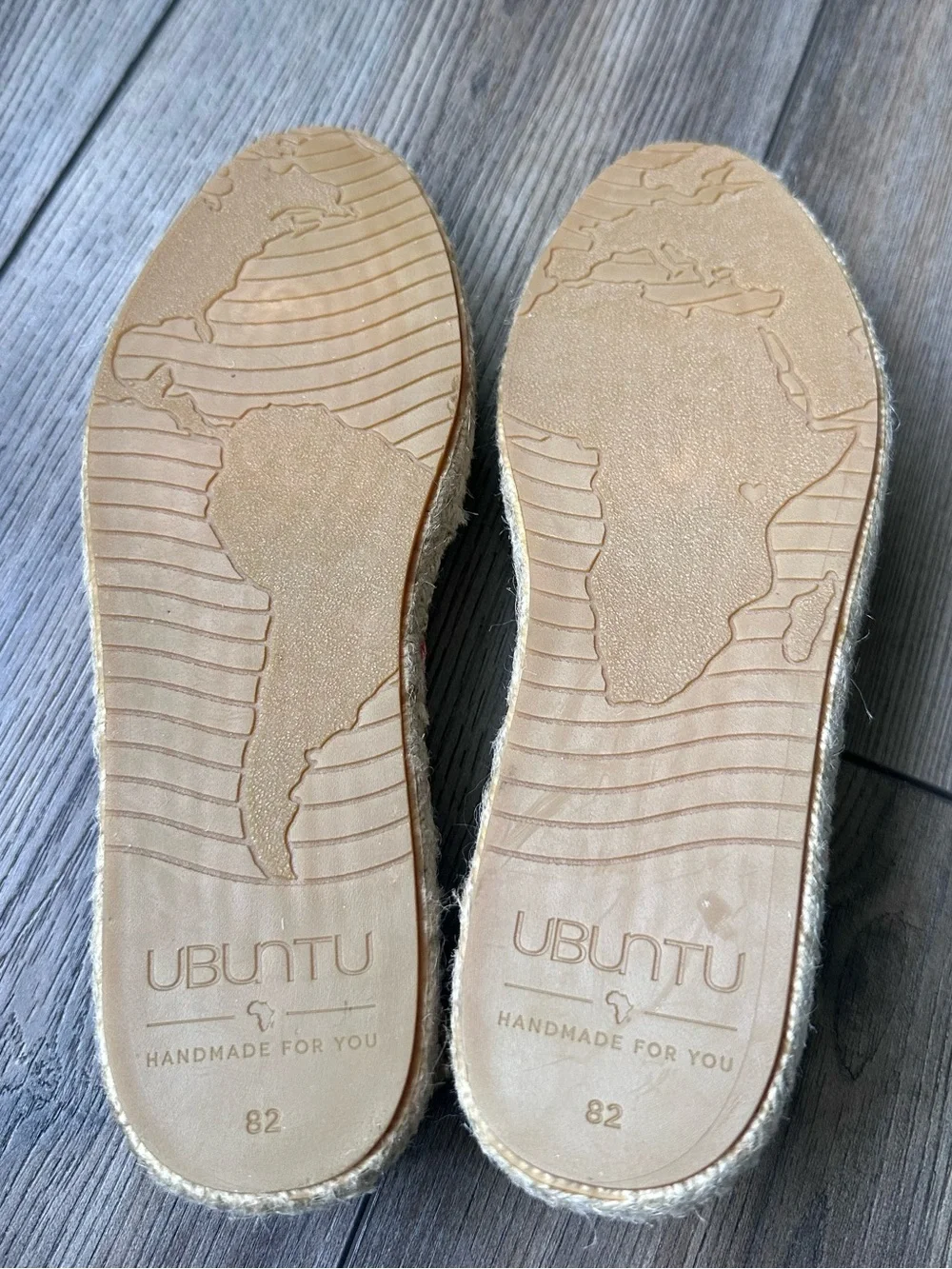 Ubuntu Handmade Beer Print Espadrille Slip-On Shoes Size 8